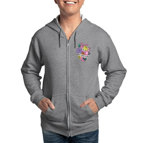 CafePress - Self Love Club Heart Sweatshirt - Zip Hoodie, Classic Hooded Sweatshirt with Metal Zipper