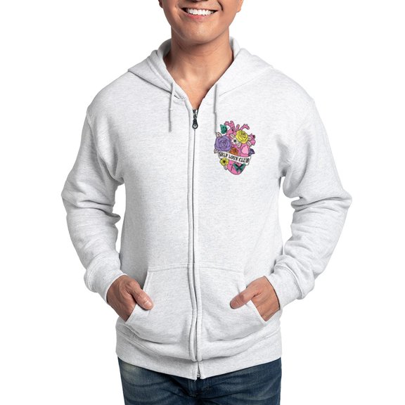 CafePress - Self Love Club Heart Sweatshirt - Zip Hoodie, Classic Hooded Sweatshirt with Metal Zipper