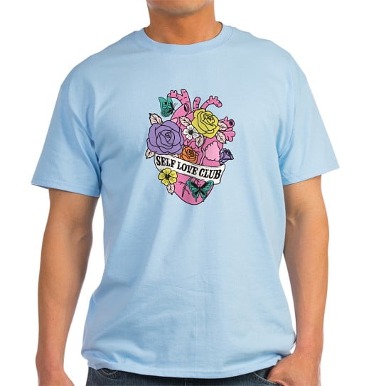 CafePress - Self Love Club Heart T Shirt - Men's Classic Cotton T-Shirts