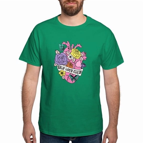 CafePress - Self Love Club Heart T Shirt - Men's Classic Cotton T-Shirts