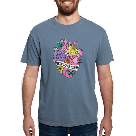 CafePress - Self Love Club Heart T Shirt - Mens Comfort Colors Shirt