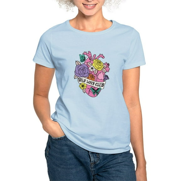 CafePress - Self Love Club Heart T Shirt - Women's Classic T-Shirt