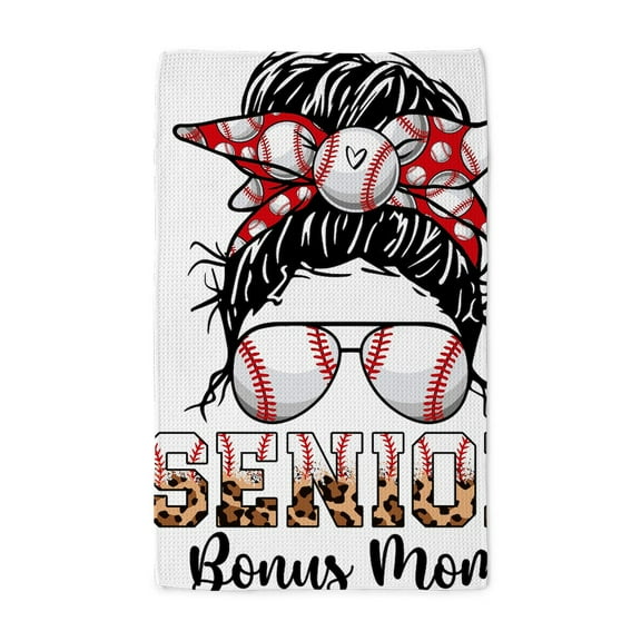 CafePress - Senior Bonus Mom – Proud Supportive Graduation Vib - Tea Towel