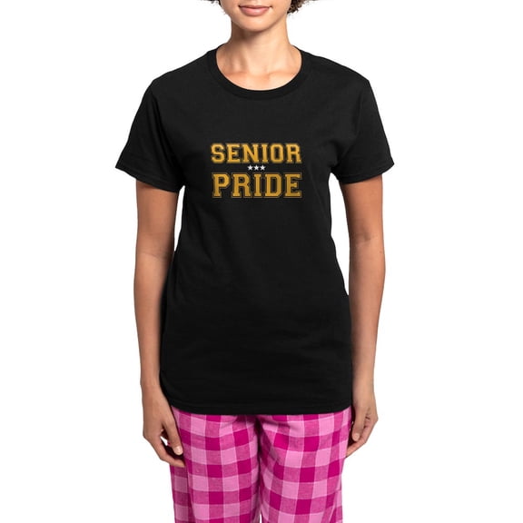 CafePress - Senior Pride Pajamas - Women's Short Sleeve Print T-Shirt and Pants Dark Cotton Pajama Set