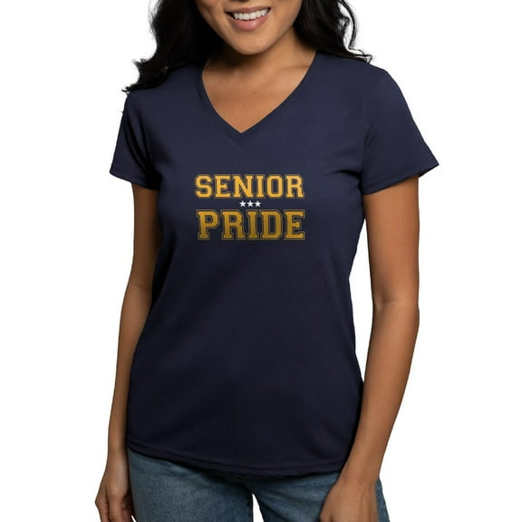 CafePress - Senior Pride T Shirt - Women's V-Neck Dark T-Shirt