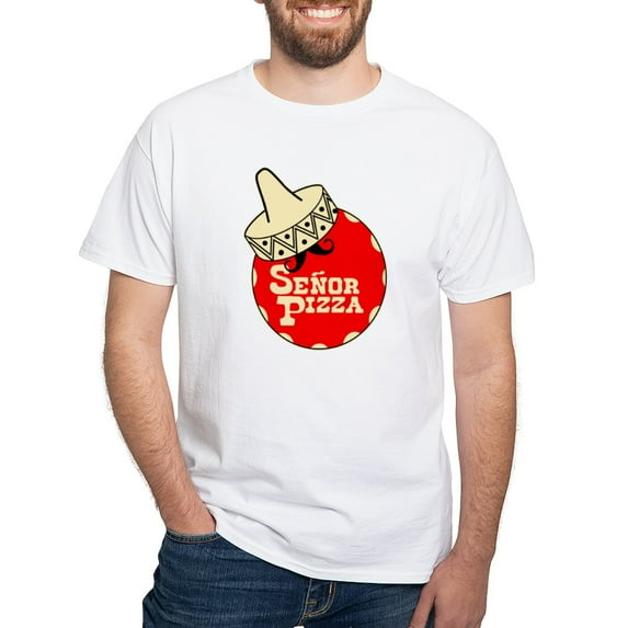 CafePress - Senor Pizza White T Shirt - Men's White Classic Cotton T-Shirts
