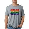 thumbnail image 1 of CafePress - Sequin Pride Flag Men's Deluxe T Shirt - Mens Tri-blend T-Shirt, 1 of 1
