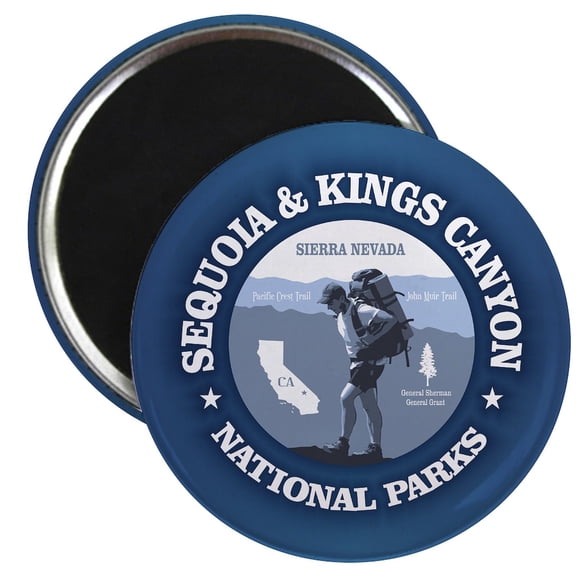 CafePress - Sequoia & Kings Canyon Magnets - 2.25" Round Magnet, Refrigerator Magnet, Button Magnet Style