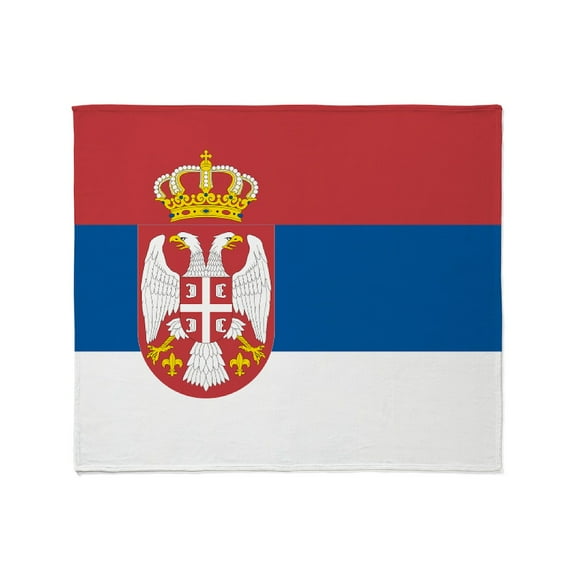 CafePress - Serbian Flag Throw Blanket - Soft Fleece Throw Blanket, 50"x60" for All Ages