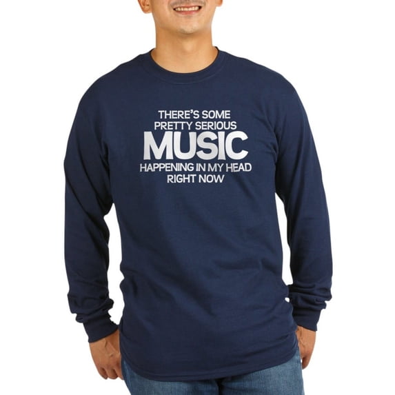 CafePress - Serious Music Long Sleeve T-Shirt - Long Sleeve Dark T-Shirt