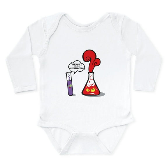 CafePress - Seriously You're Overreacting Long Sleeve Infant B - Long Sleeve Cotton Baby Bodysuit