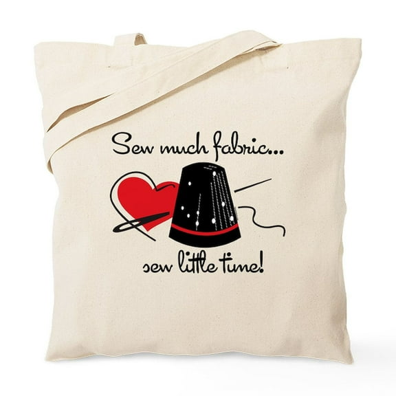 CafePress - Sew Much Fabric Tote Bag - Unisex Canvas Tote Bag, Beige, 1-Piece