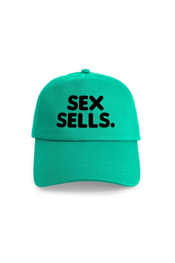 - Sex Sells Cap - Adjustable 100% Brushed Unisex Casual Cotton Baseball Cap, Beige, 1