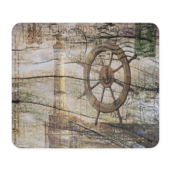 CafePress - Shabby Chic Beach Lighthouse Mousepad - Non-slip Rubber Mousepad, Gaming Mouse Pad