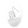 thumbnail image 1 of CafePress - Shaka Hang Loose Oval Sticker - Sticker (Oval), 1 of 1