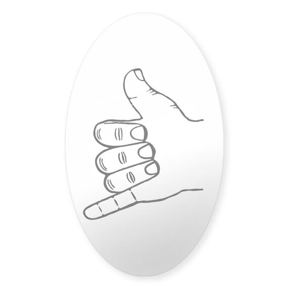 CafePress - Shaka Hang Loose Oval Sticker - Sticker (Oval)