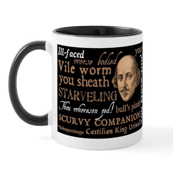CafePress - Shakespeare Insults Mug - 11 oz Ceramic Mug - Novelty Coffee Tea Cup