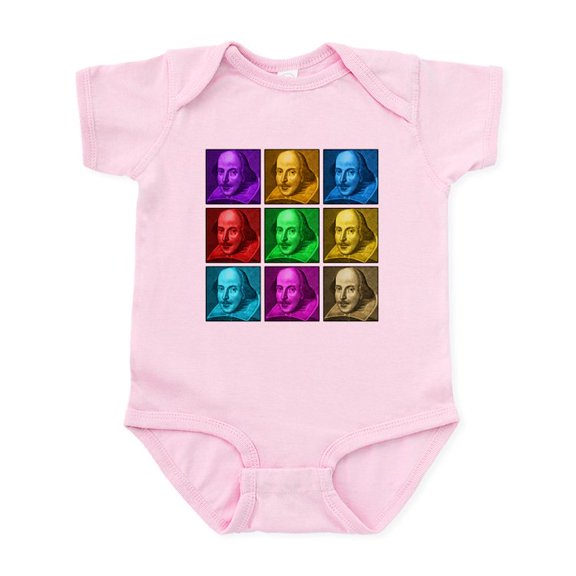 CafePress - Shakespeare Pop Art Infant Bodysuit - Baby Light Bodysuit, Size Newborn - 24 Months