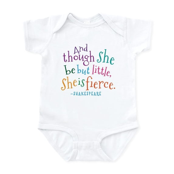 CafePress - Shakespeare She Is Fierce Quote Body Suit - Baby Light Bodysuit, Size Newborn - 24 Months