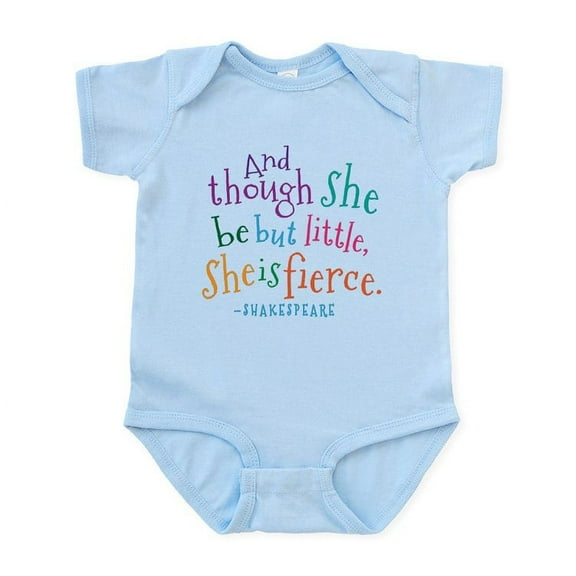 CafePress - Shakespeare She Is Fierce Quote Body Suit - Baby Light Bodysuit, Size Newborn - 24 Months