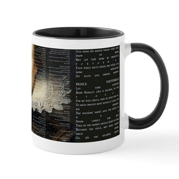 CafePress - Shakespeare, Text Of Hamlet, Mug - 11 oz Ceramic Mug - Novelty Coffee Tea Cup