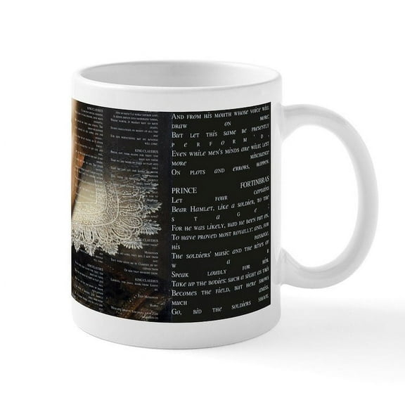 CafePress - Shakespeare, Text Of Hamlet, Mug - 11 oz Ceramic Mug - Novelty Coffee Tea Cup