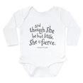 thumbnail image 1 of CafePress - Shakespeare Though She Be But Little Body Suit - Long Sleeve Cotton Baby Bodysuit, 1 of 4