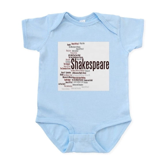 CafePress - Shakespeare's Plays Body Suit - Baby Light Bodysuit, Size Newborn - 24 Months
