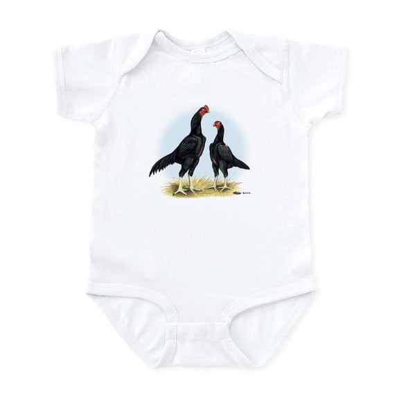CafePress - Shamo Rooster And Hen Infant Creeper - Baby Light Bodysuit, Size Newborn - 24 Months