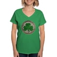 thumbnail image 1 of CafePress - Shamrock And Celtic Kn Women's V Neck Dark T Shirt - Women's V-Neck Dark T-Shirt, 1 of 4