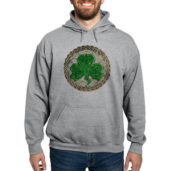 CafePress - Shamrock And Celtic Knots Hoodie - Pullover Hoodie, Hooded Sweatshirt