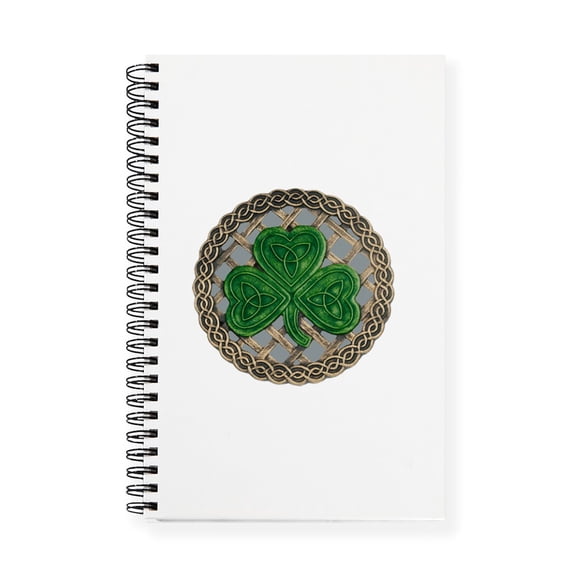 CafePress - Shamrock And Celtic Knots Journal - Spiral Bound Journal Notebook, Personal Diary Dot Grid