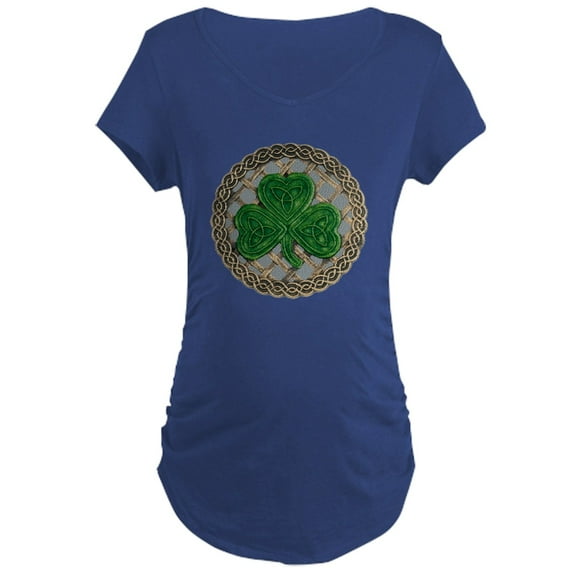 CafePress - Shamrock And Celtic Knots Maternity T Shirt - Maternity Dark T-Shirt