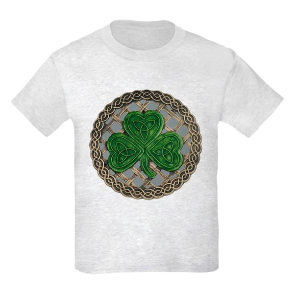 CafePress - Shamrock And Celtic Knots T Shirt - Light T-Shirt Kids XS-XL