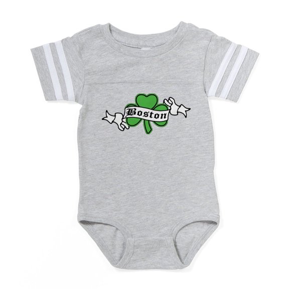 CafePress - Shamrock Boston - Cute Infant Baby Football Bodysuit