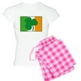 thumbnail image 1 of CafePress - Shamrock Ireland Flag Women's Light Pajamas - Women's Short Sleeve Print T-Shirt and Pants Light Cotton Pajama Set, 1 of 7