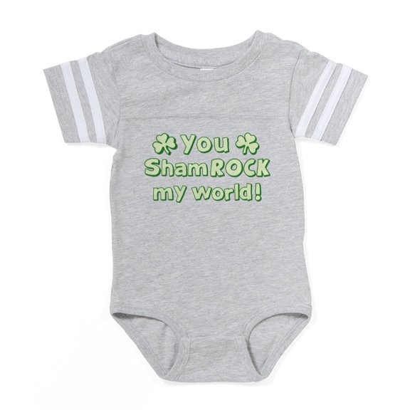 CafePress - Shamrock My World - Cute Infant Baby Football Bodysuit
