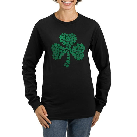 CafePress - Shamrock Of Shamr Women's Long Sleeve Dark T Shirt - Women's Long Sleeve Graphic Tee Casual Fit