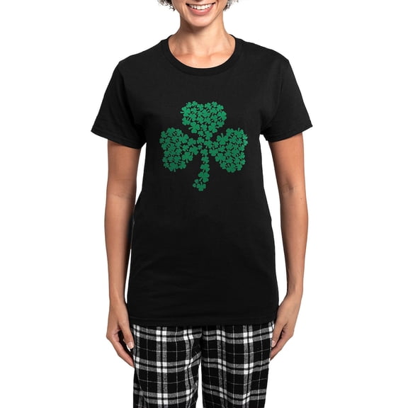 CafePress - Shamrock Of Shamrocks Women's Dark Pajamas - Women's Short Sleeve Print T-Shirt and Pants Dark Cotton Pajama Set