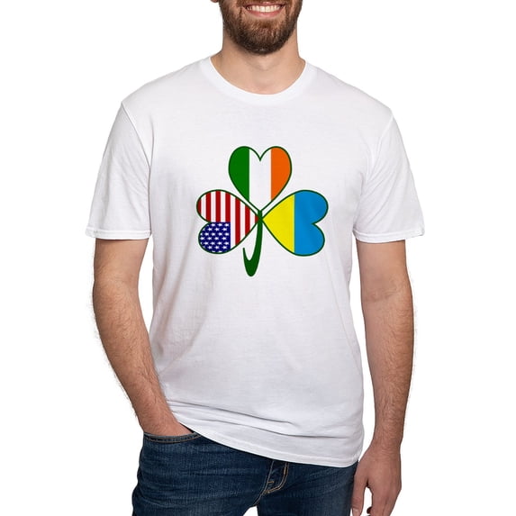 CafePress - Shamrock Of Ukraine Fitted T Shirt - Fitted T-Shirt, Vintage Fit Soft Cotton Tee