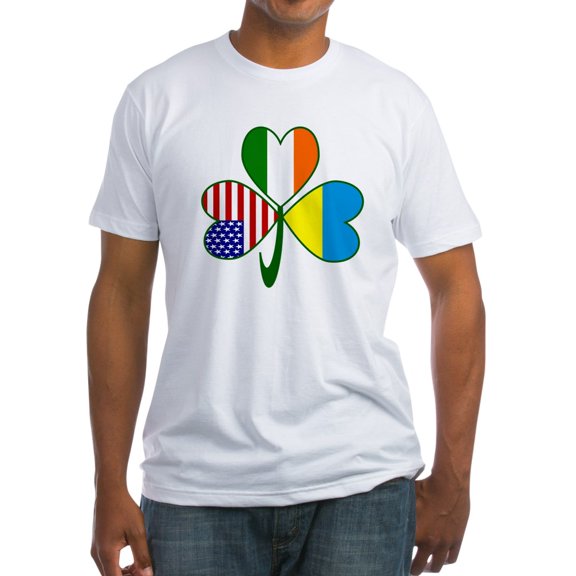 CafePress - Shamrock Of Ukraine Fitted T Shirt - Fitted T-Shirt, Vintage Fit Soft Cotton Tee