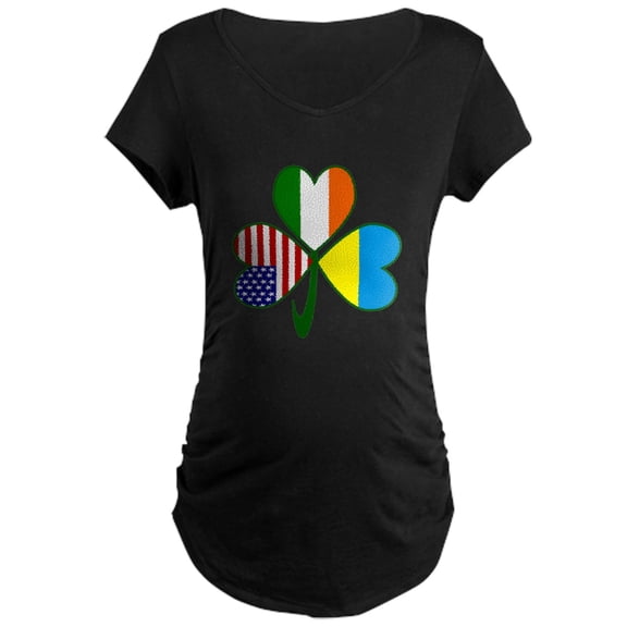 CafePress - Shamrock Of Ukraine Maternity Dark T Shirt - Maternity Dark T-Shirt