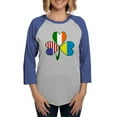 thumbnail image 1 of CafePress - Shamrock Of Ukraine Women's Baseball T Shirt - Womens Baseball Tee, 1 of 4