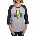 thumbnail image 1 of CafePress - Shamrock Of Ukraine Women's Baseball T Shirt - Womens Baseball Tee, 1 of 4