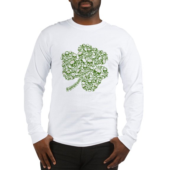 CafePress - Shamrock Skull St Patricks Day Long Sleeve T Shirt - Unisex Cotton Long Sleeve T-Shirt