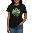 thumbnail image 1 of CafePress - Shamrock Skull St Patricks Day Women's Dark T Shir - Women's Traditional Fit Dark T-Shirt, 1 of 4