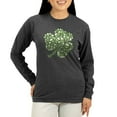 thumbnail image 1 of CafePress - Shamrock Skull St Patricks Day Women's Long Sleeve - Women's Long Sleeve Graphic Tee Casual Fit, 1 of 4