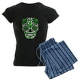 thumbnail image 1 of CafePress - Shamrock Sugar Skull Women's Dark Pajamas - Women's Short Sleeve Print T-Shirt and Pants Dark Cotton Pajama Set, 1 of 7