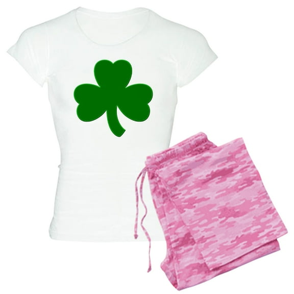 CafePress - Shamrock Ver6 Women's Light Pajamas - Women's Short Sleeve Print T-Shirt and Pants Light Cotton Pajama Set