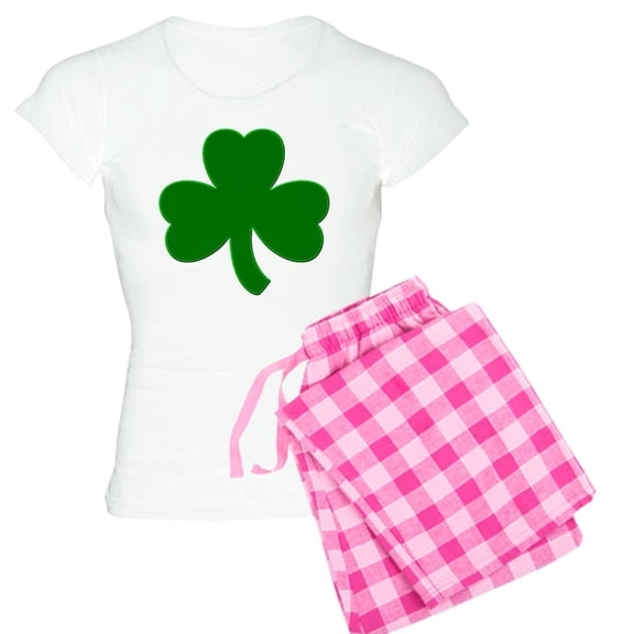 CafePress - Shamrock Ver6 Women's Light Pajamas - Women's Short Sleeve Print T-Shirt and Pants Light Cotton Pajama Set